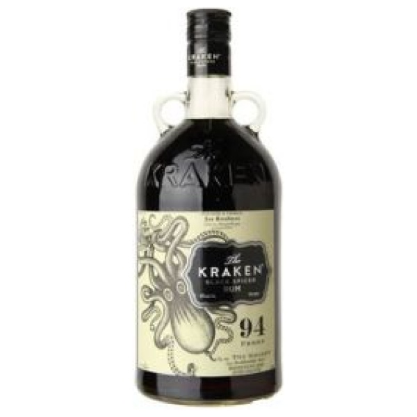 KRAKEN BLACK SPICED RUM - WHITE LABEL 94 PROOF