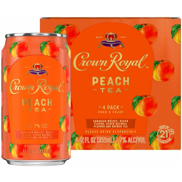 CROWN ROYAL COCKTAILS PEACH TEA (4-PACK)
