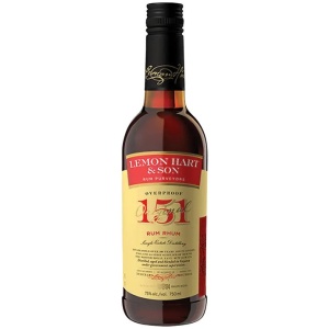 LEMON HART & SON OVERPROOF RUM 151