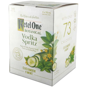 KETEL ONE BOTANICAL VODKA SPRITZ CUCUMBER & MINT 4-PACK
