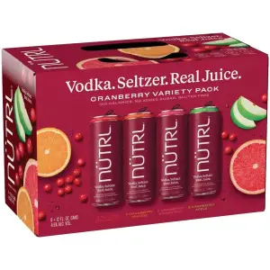 NÜTRL VODKA SELTZERS CRANBERRY VARIETY PACK