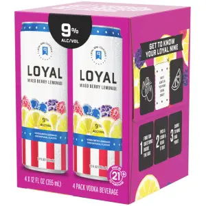 LOYAL 9 COCKTAILS MIXED BERRY LEMONADE 4-PACK