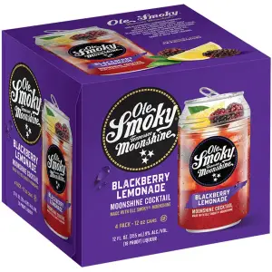 OLE SMOKY BLACKBERRY LEMONADE MOONSHINE COCKTAIL 4-PACK
