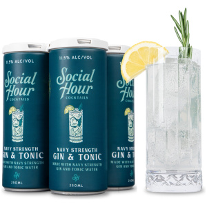 SOCIAL HOUR NAVY STRENGTH GIN & TONIC 4-PACK